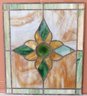 Floral / Rosette Stained Glass Window Panel No. 2