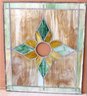 Floral / Rosette Stained Glass Window Panel No. 1