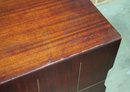 Mid Century Modern Mahogany Credenza / Dresser With Brass Inlay