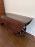 Antique C. 1800 Georgian Oval Gate- Leg Plank Top Table With Single Drawer  ( Paid $8,600, See Receipt )
