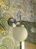 A Pair Of Retro Brushed Chrome Globe Wall Sconces - Bath 3