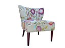 Single Madison Park Korey Floral Slipper Chair With Nailhead Trim