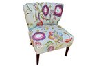 Single Madison Park Korey Floral Slipper Chair With Nailhead Trim