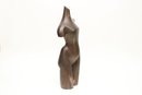 Brass Female Torso Minimalist Sculpture 6'W X 4'D X 19'H