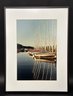 Framed Art Photo, Boats Reflecting On Calm Water