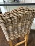 Set Of 3 Woven Rattan Counter Stools