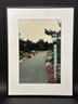 Framed Art Photo, Flower Lined Driveway