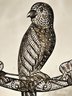 Large Antique Sterling Silver Filigree Brooch Of A Parrot