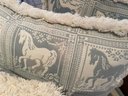 A Set Of 4 Equestrian Accent Pillows