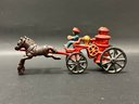 Vintage Horse Drawn Fire Pump In Cast Iron