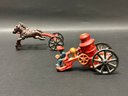 Vintage Horse Drawn Fire Pump In Cast Iron