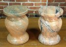 Pair Of Solid Pink Marble 14' Pedestals