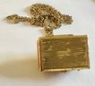 VINTAGE SIGNED AVON JEWELED TREASURE CHEST NECKLACE