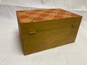 Wonderful Vintage Folk OP-ART Painted Wood Box