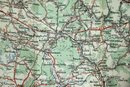 Antique 1920's Michelin Guide Fold Out Map Of Nancy France