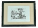 1992 Limited Edition 26/75 Etching Of London Bridge By London Artist Mike Bernstein, Framed Under Glass