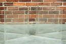 Pair Of Vintage Lucite Angled Coffee Table Bases