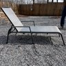 A Aluminum Sling Chaise Lounge