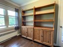 Set Of Two Wooden Bookshelves With Cabinet Storage