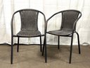A Pair Of Stacking Outdoor Chairs & Side Tables