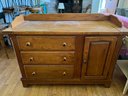 Vintage Bassett Furniture Solid Oak Dry Sink Cabinet / Buffet