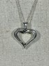 Sterling Silver Chain Necklace Heart Pendant