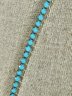 Sterling Silver Necklace Having Turquoise Stones About 24' Long