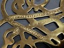 Vintage Thomas Jefferson Monticello Cipher Brass Trivet
