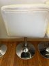 Pair Of Art Deco Vinyl Upholstered Adjustable Counter Stools