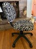 Zebra Print Rolling Desk Chair