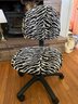 Zebra Print Rolling Desk Chair