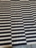 Black & White Geometric Wool Area Rug (8 X 10)