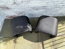 1980s Pair Of Upholstered Waterfall Ottomans With Zippered Covers