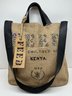 New With Tags Feed Burlap Beaded Tote Bag, Fundraiser To Fight Hunger In Kenya