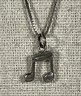 Sterling Silver Chain Necklace Having Musical Notes Pendant