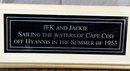 1953 John F. Kennedy & Jackie Photograph, Sailing In Cape Cod, Framed