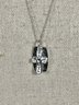 Sterling Silver Chain Necklace Having Cross Pendant 18'