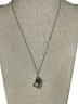 Fine Sterling Silver 18' Long Chain Having Dual Colored Cultured Pearl Pendant