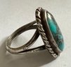 NATIVE AMERICAN STERLING SILVER TURQUOISE RING