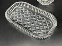 A Tray And Clock By Waterford Crystal