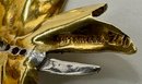 Rare Vintage Tiffany 18 Karat Gold & Diamond Butterfly Pin Brooch In Original Box, 1 Inch Tall