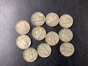 11 War Nickels Consecutive Dated (1942 P, 42 S, 43 P, 43 D, 43 S, 44 P, 44 D, 44 S, 45 P, 45 D, 45 S)