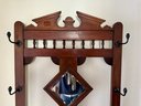 Vintage Wooden Coat Rack - Note Loose Piece In Pictures