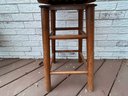 Pair Of Mid-century Modern Umanoff Style Slated Bar/counter Stools. Solid Maple With Swivel Seats