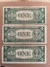 Beautiful Lot Of 3 1935 E One Dollar Bill -Silver Certificate U.S. Note