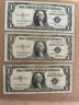 Beautiful Lot Of 3 1935 F One Dollar Bill -Silver Certificate U.S. Note