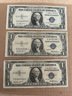 Beautiful Lot Of 3 1935 F One Dollar Bill -Silver Certificate U.S. Note