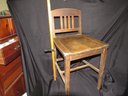 Antique Sikes Chair Company- Wood Low Back Chair- Original Finish Early 1900's