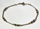 Fine Sterling Silver And Gold Over Sterling Silver Bracelet 925 About 8' Long