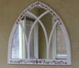 A Delightful Cathedral Shaped Stenciled Wall Mirror